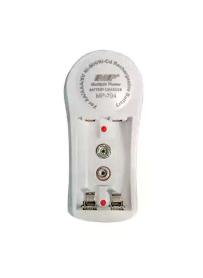 شاحن بطاريات AA و AAA و 9 فولت، طراز MP-704